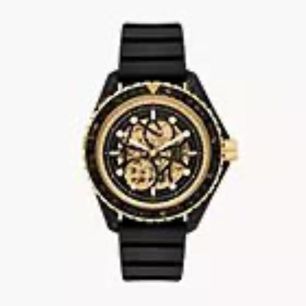 Michael Kors Limited Edition Maritime Three-Hand Black Silicone Watch